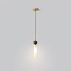 Suspension moderne Volmer en Noir et foncé vert marbre sphère