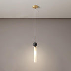 Suspension moderne Volmer en Noir et foncé vert marbre sphère