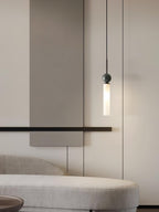 Suspension moderne Volmer en Noir et foncé vert marbre sphère