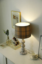Lampe à poser moderne Oskar en Marbre Blanc et gris