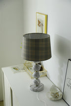 Lampe à poser moderne Oskar en Marbre Blanc et gris