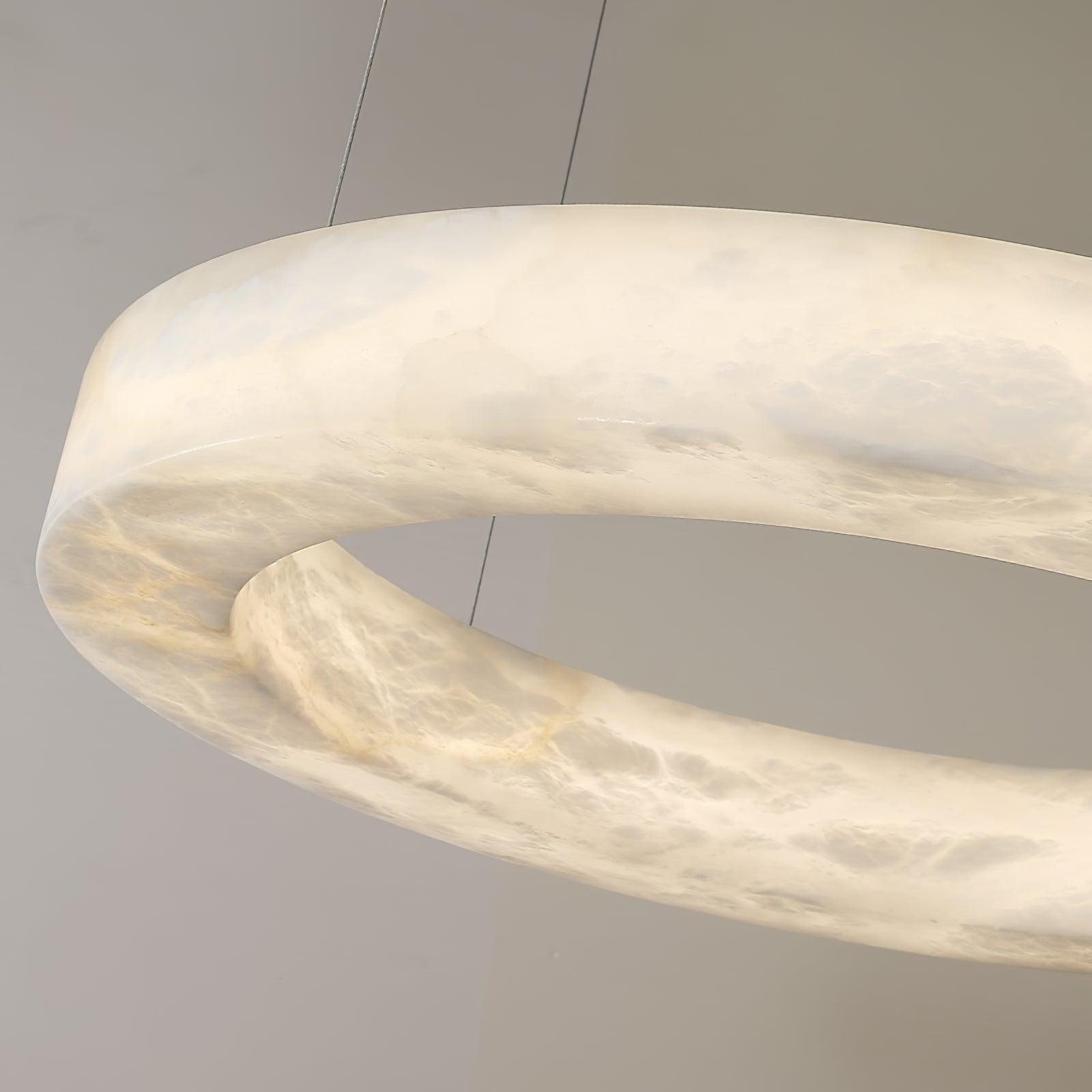 Lustre moderne Bodin en Laiton et albâtre blanc