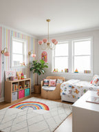 Lustre moderne Jonas en Fer, Métal, Verre Chrome et rose