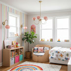 Lustre moderne Jonas en Fer, Métal, Verre Chrome et rose