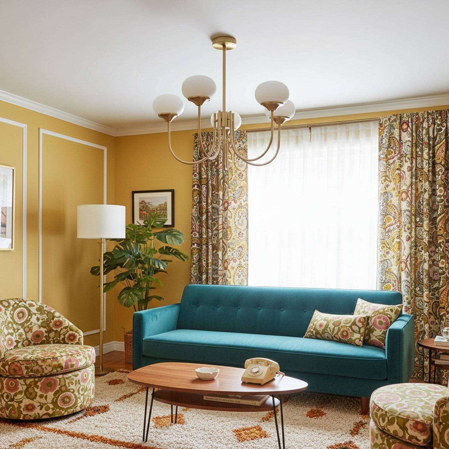 Lustre moderne Jonas en Fer, Métal, Verre Chrome et rose