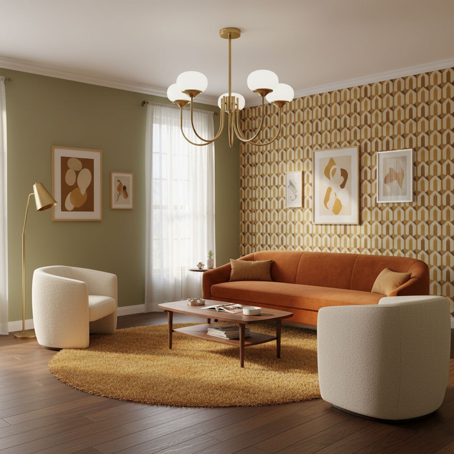 Lustre moderne Jonas en Fer, Métal, Verre Chrome et rose