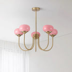 Lustre moderne Jonas en Fer, Métal, Verre Cuivre et crème