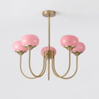 Lustre moderne Jonas en Fer, Métal, Verre Chrome et crème