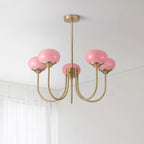 Lustre moderne Jonas en Fer, Métal, Verre Cuivre et crème