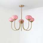 Lustre moderne Jonas en Fer, Métal, Verre Cuivre et crème