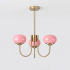 Lustre moderne Jonas en Fer, Métal, Verre Chrome et crème