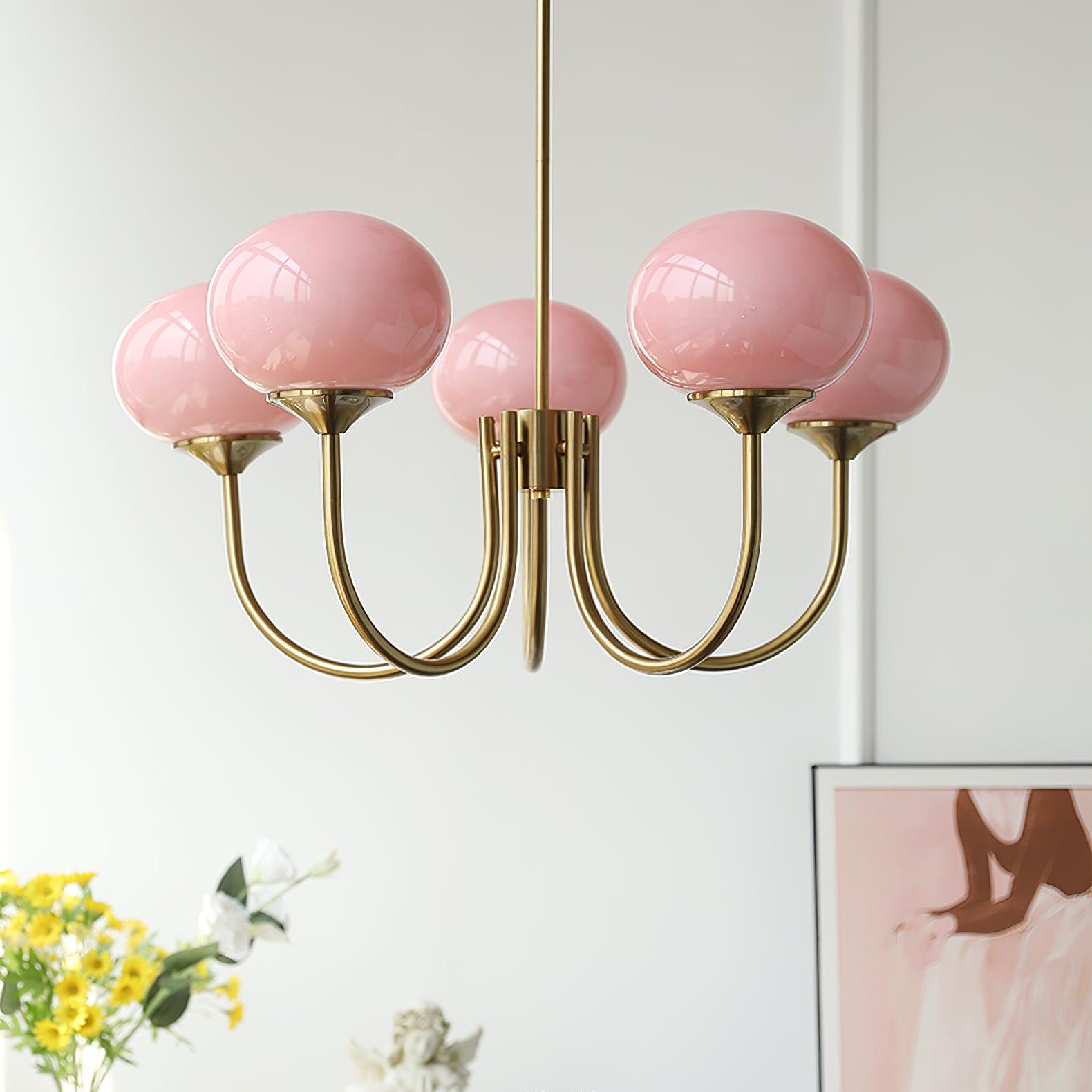 Lustre moderne Jonas en Fer, Métal, Verre Chrome et blanc