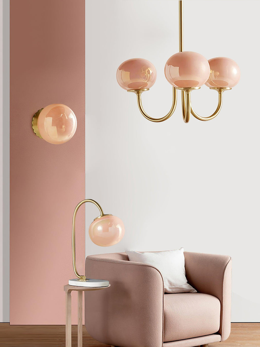 Lustre moderne Jonas en Fer, Métal, Verre Chrome et blanc