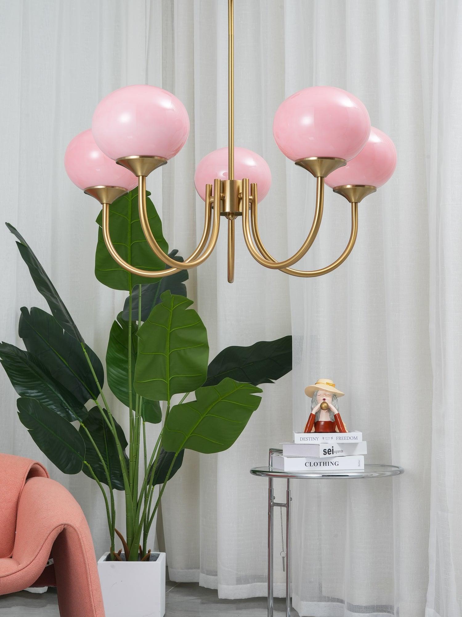 Lustre moderne Jonas en Fer, Métal, Verre Chrome et blanc