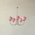 Lustre moderne Jonas en Fer, Métal, Verre Cuivre et blanc