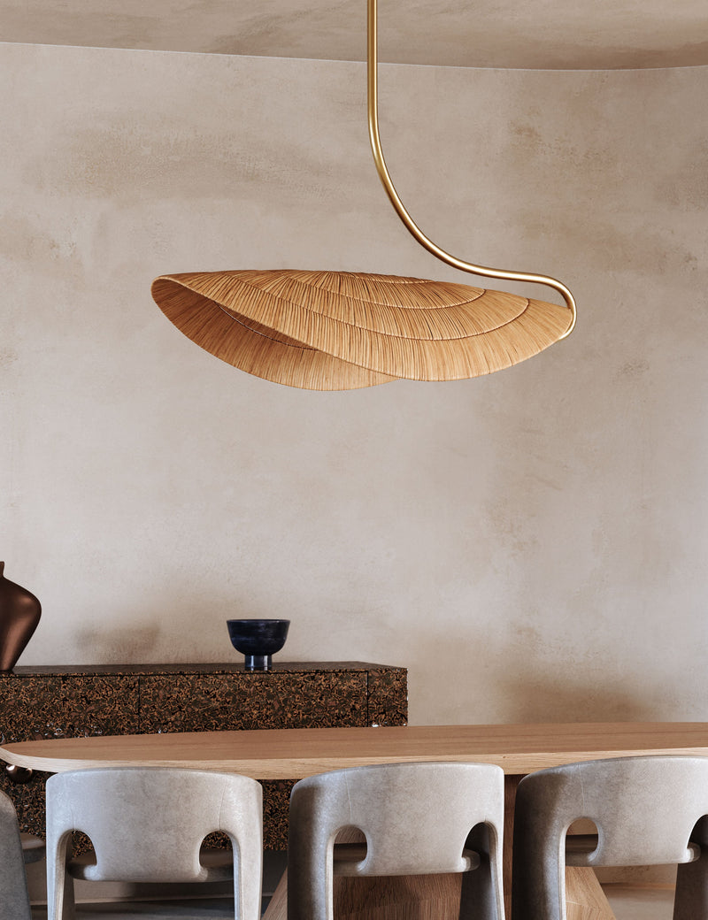 Lustre vintage Lavi en tissage naturel