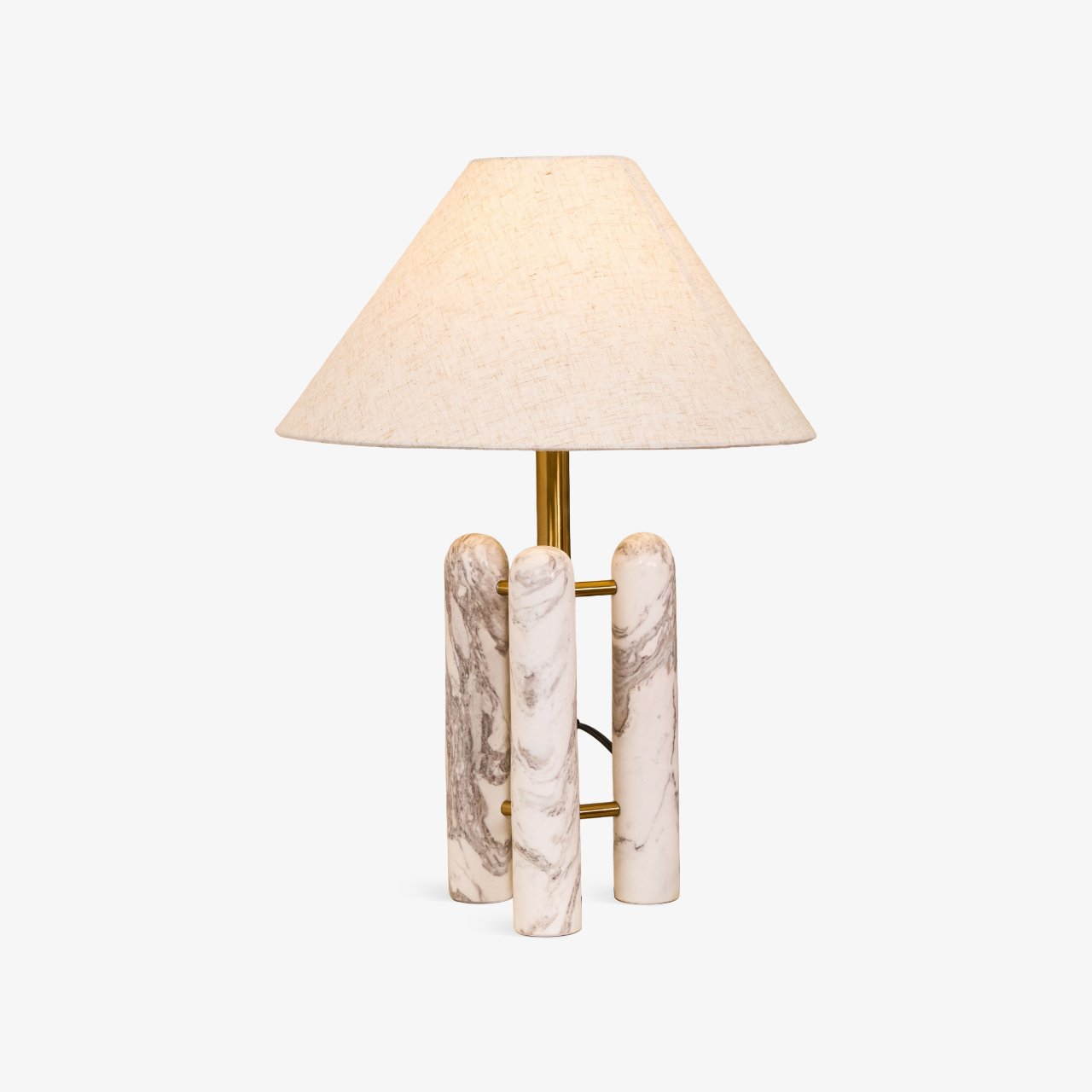 Lampe à poser moderne Gunder en Marbre Blanc