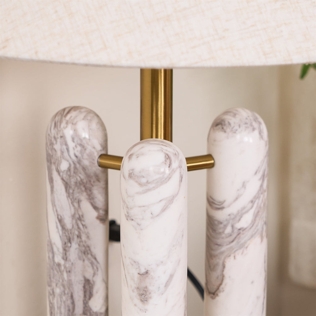 Lampe à poser moderne Gunder en Marbre Blanc