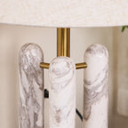 Lampe à poser moderne Gunder en Marbre Blanc