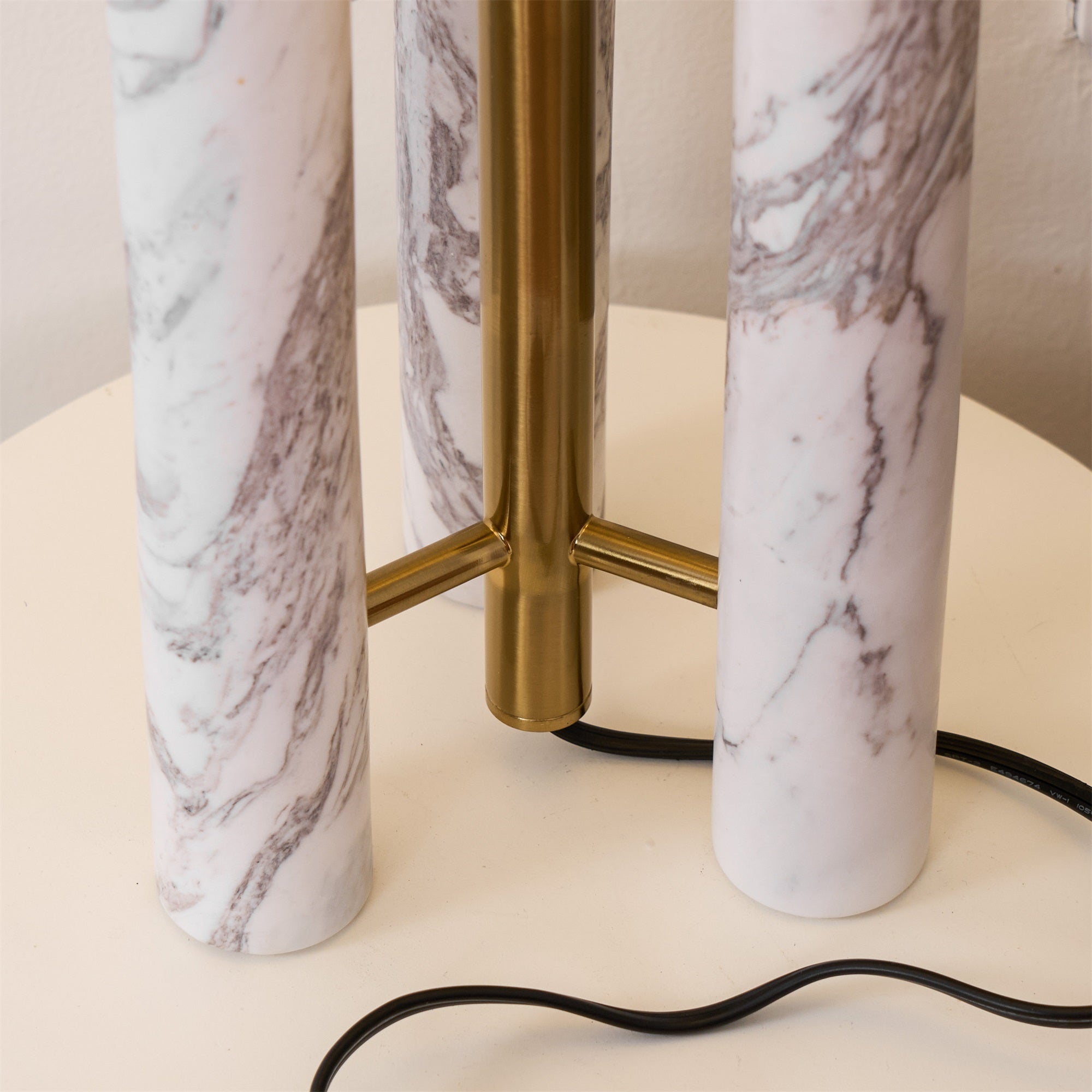 Lampe à poser moderne Gunder en Marbre Blanc