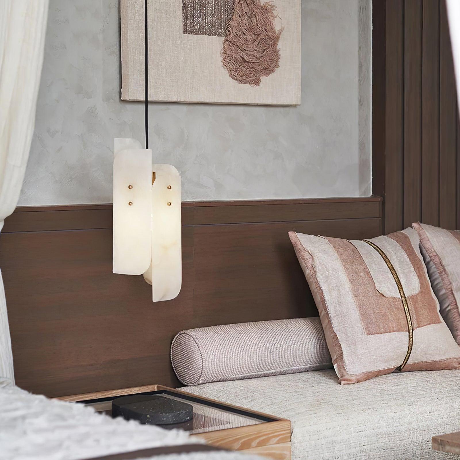 Suspension moderne Mord en Albâtre Blanc