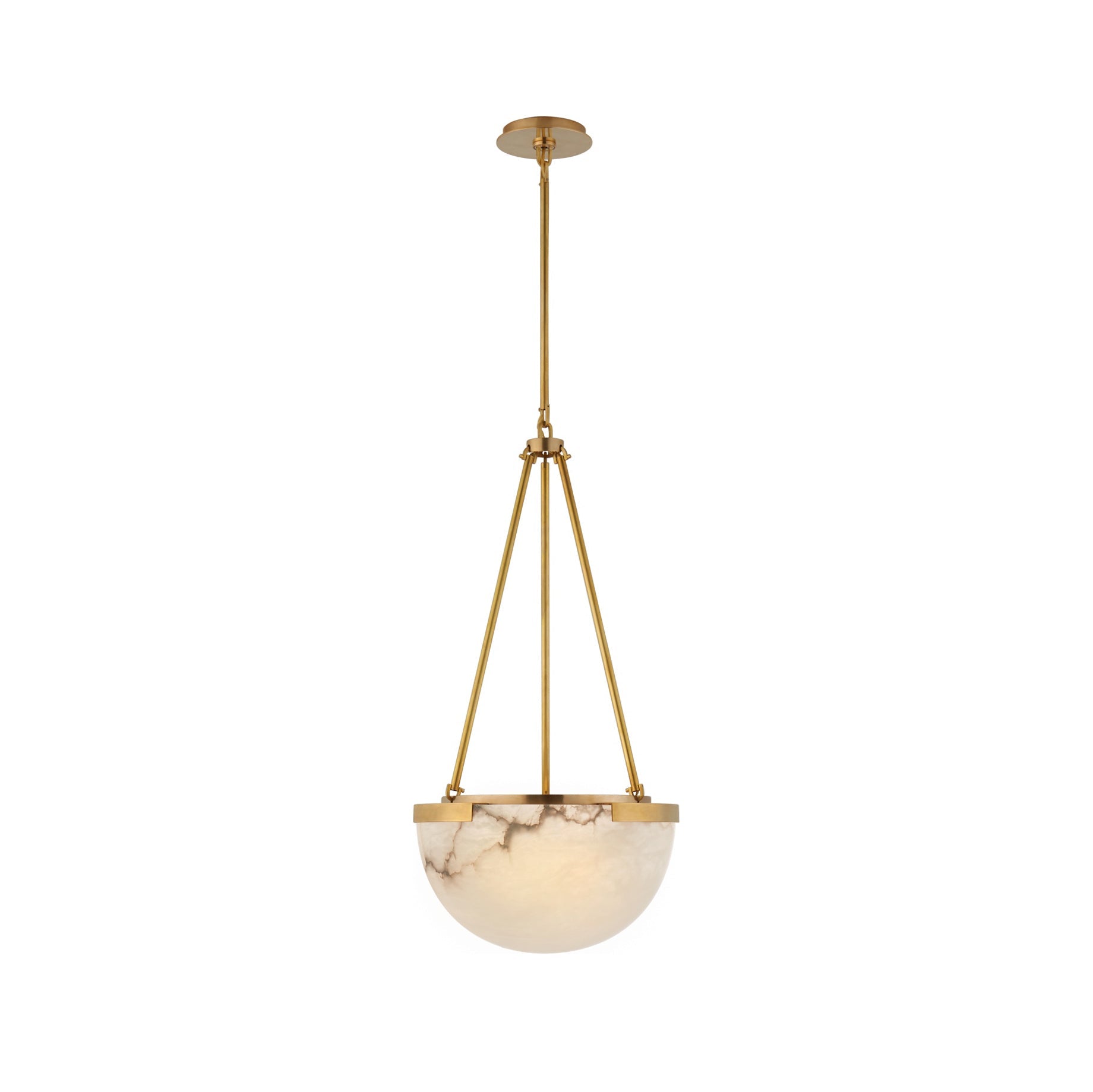 Lustre moderne Camden en Albâtre Or et blanc
