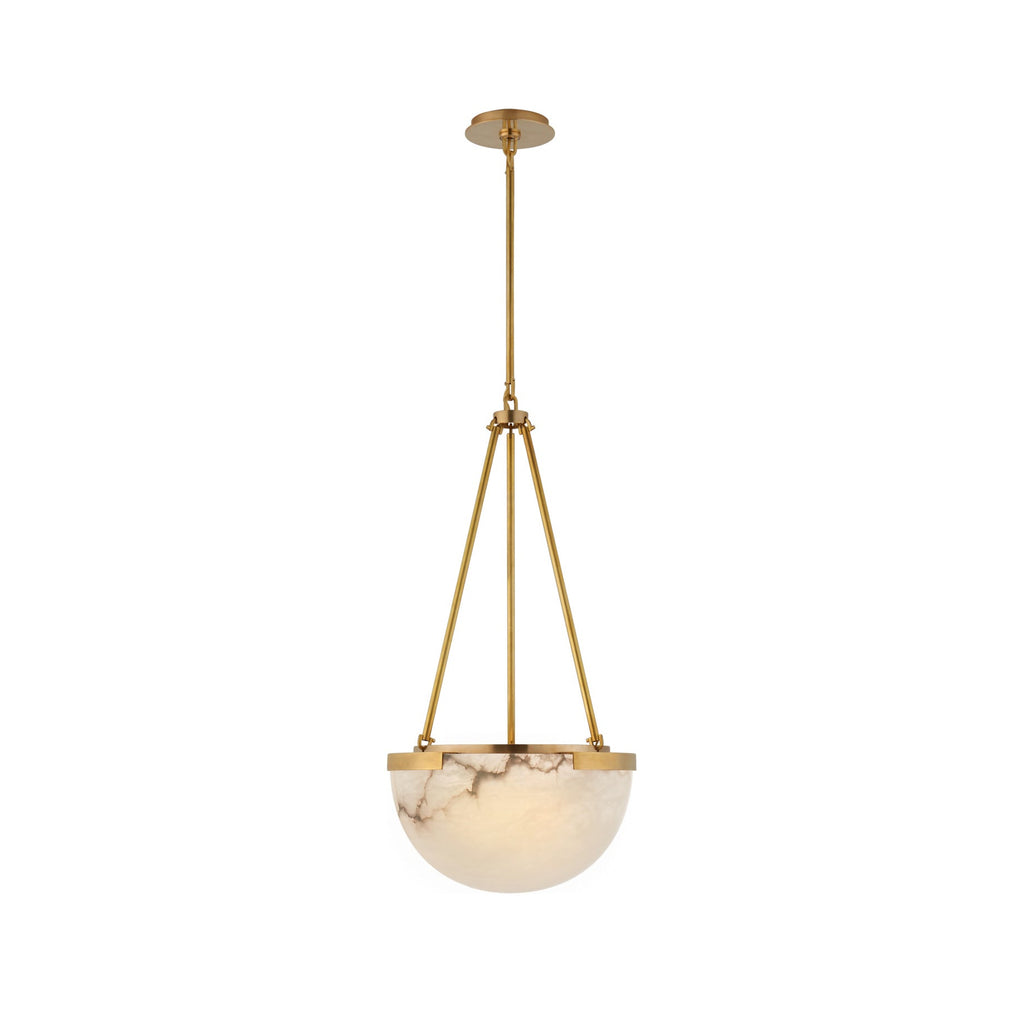 Lustre moderne Camden en Albâtre Chrome et blanc