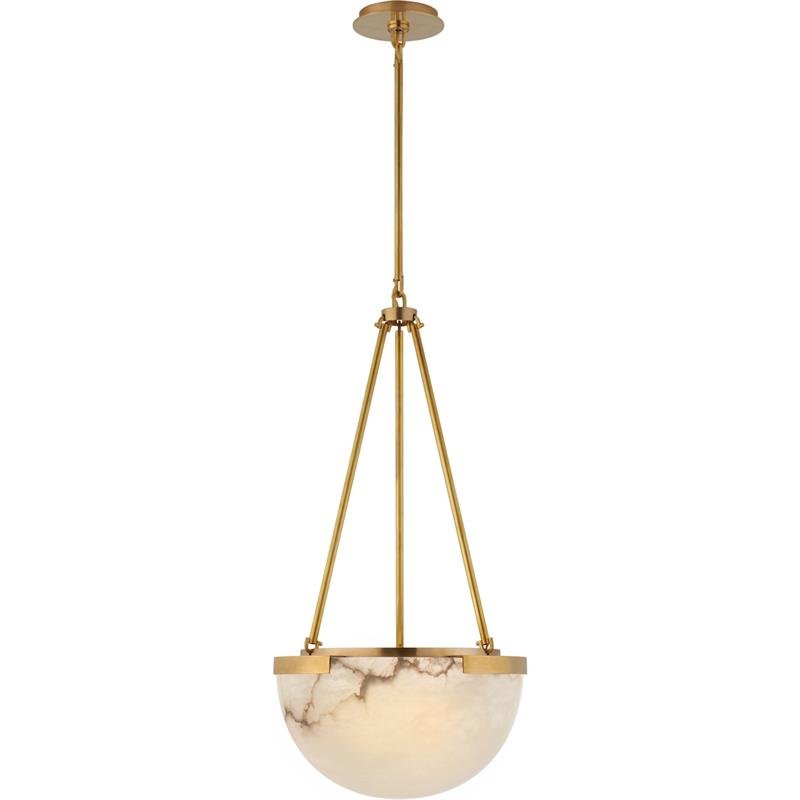 Lustre moderne Camden en Albâtre Or et blanc