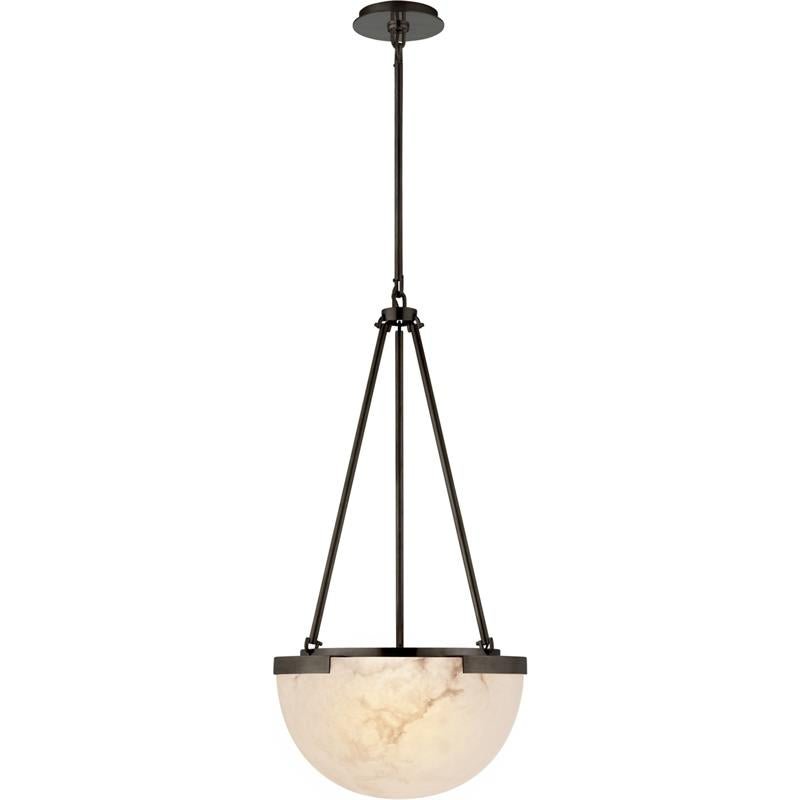 Lustre moderne Camden en Albâtre Noir et blanc
