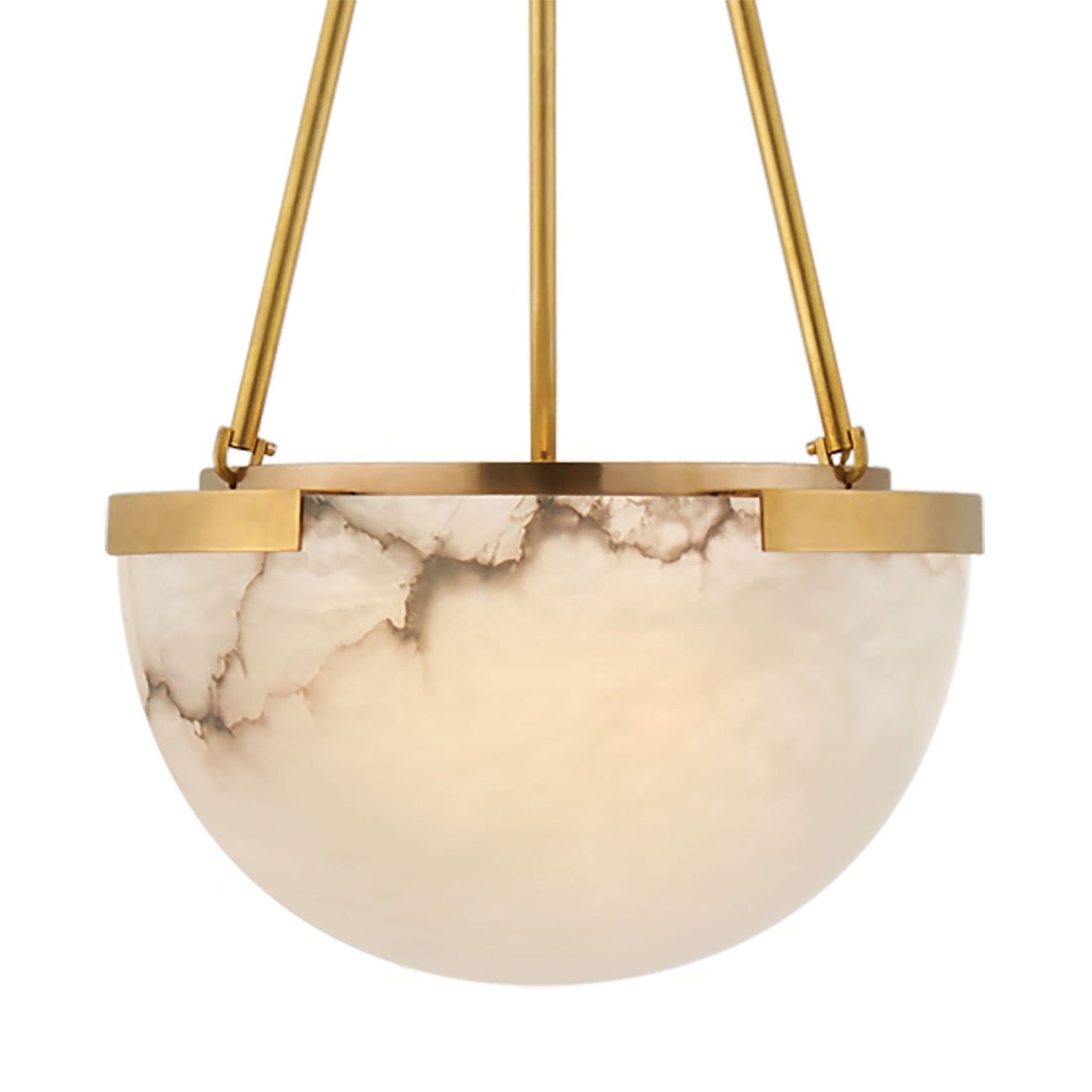 Lustre moderne Camden en Albâtre Noir et blanc