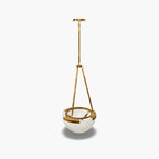 Lustre moderne Camden en Albâtre Chrome et blanc