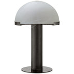 Lampe à poser moderne Grettir en Albâtre Noir et blanc verre