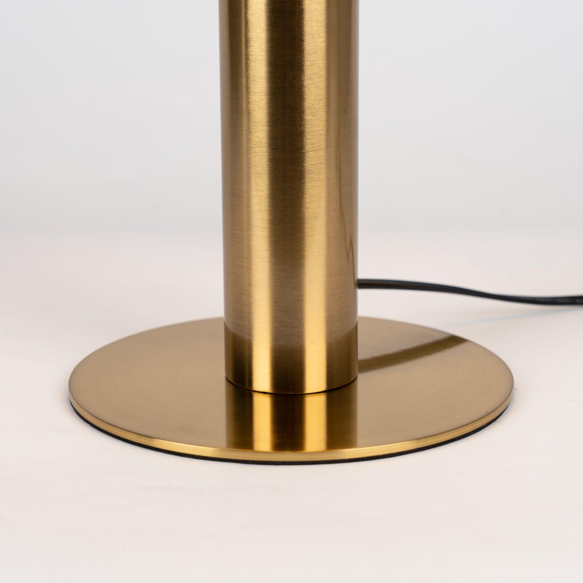 Lampe à poser moderne Grettir en Or et albâtre blanc