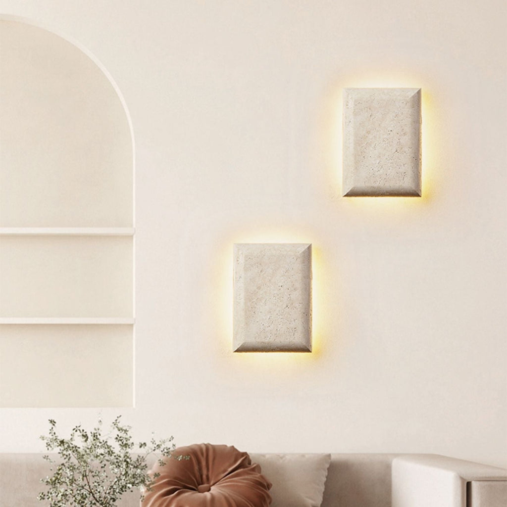 Applique murale moderne Ingemann en Travertin jaune