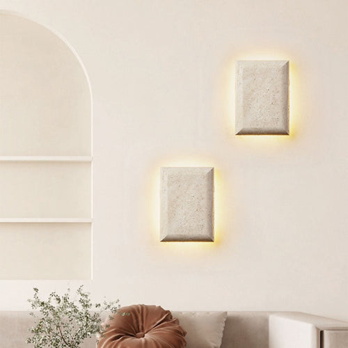 Applique murale moderne Ingemann en Travertin jaune