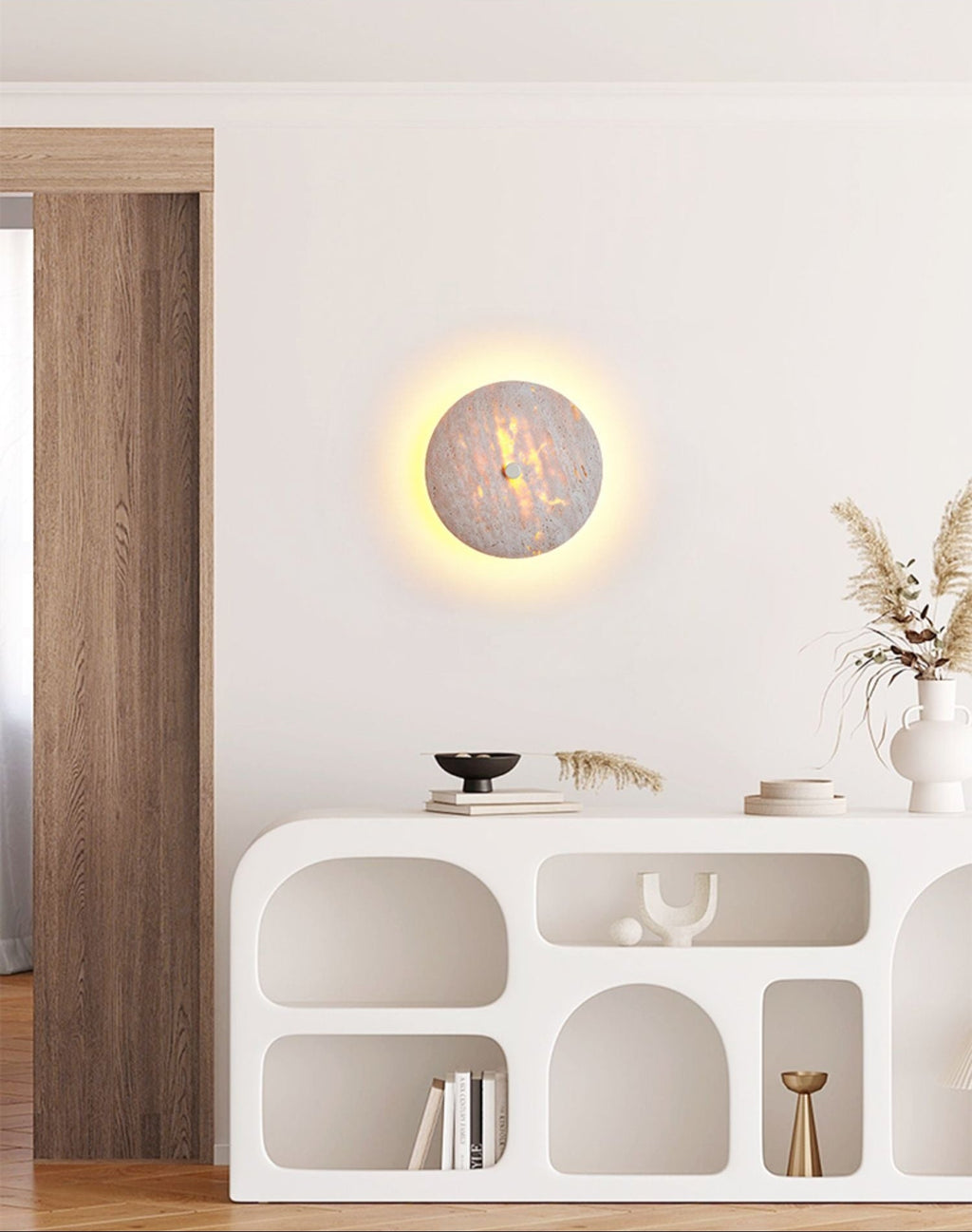 Applique murale moderne Trader en Beige travertin