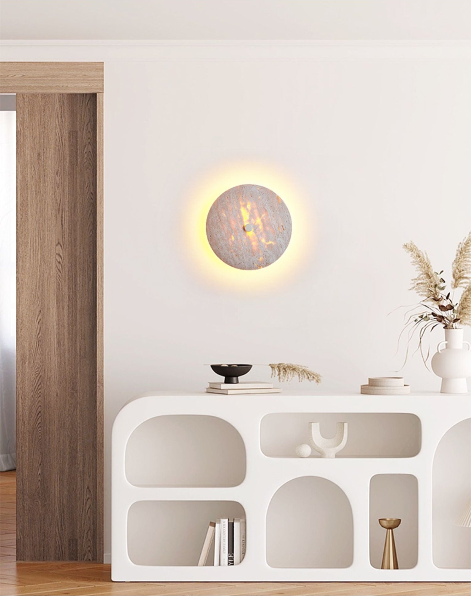 Applique murale moderne Trader en Beige travertin
