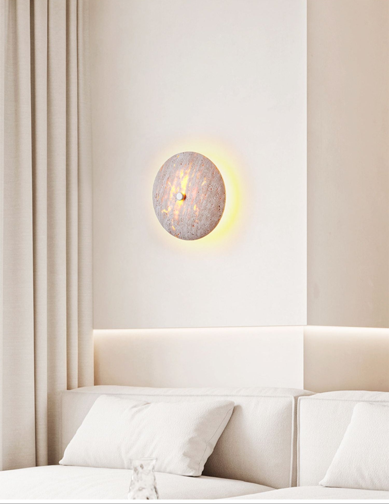 Applique murale moderne Trader en Beige travertin