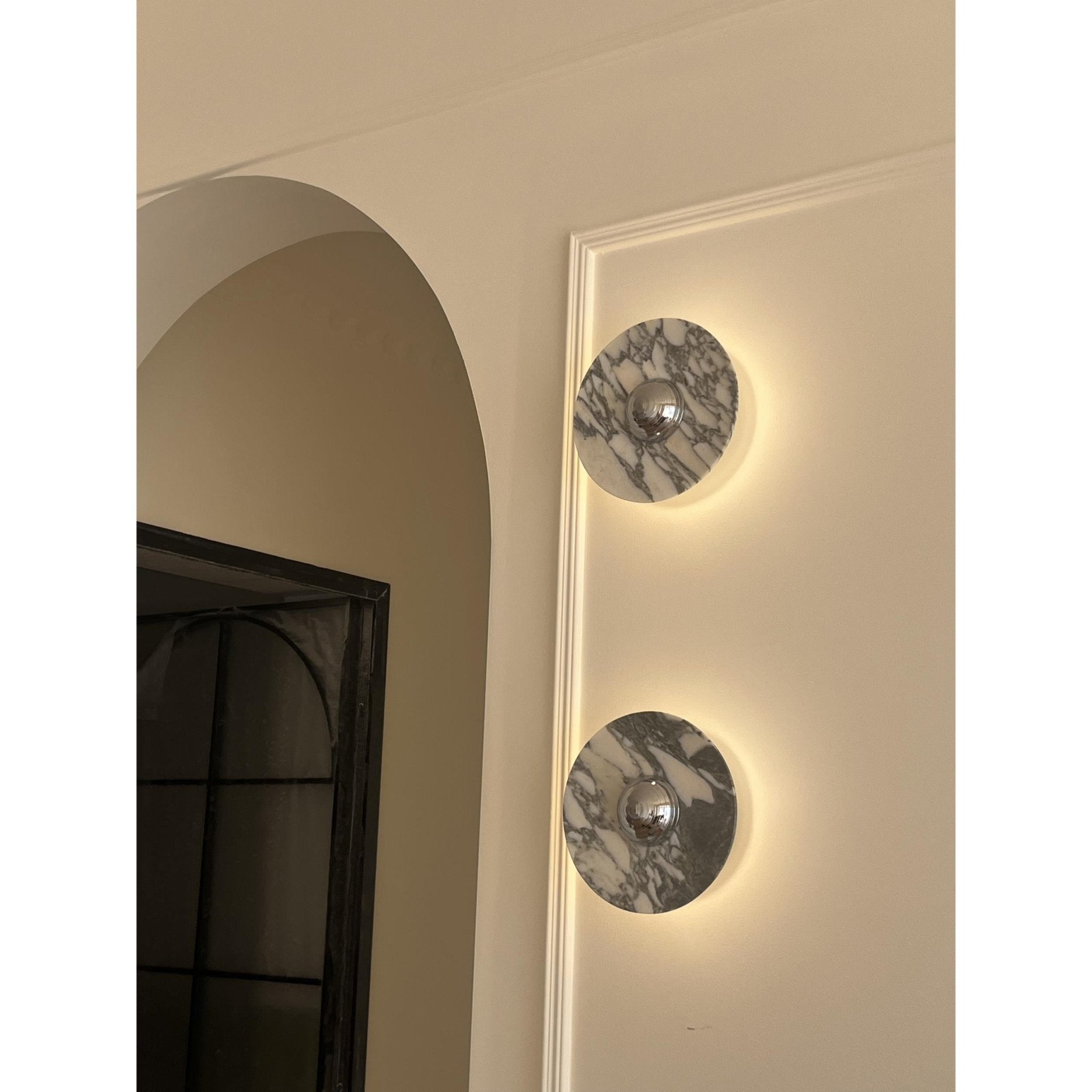 Applique murale moderne Abbott en Marbre Chrome