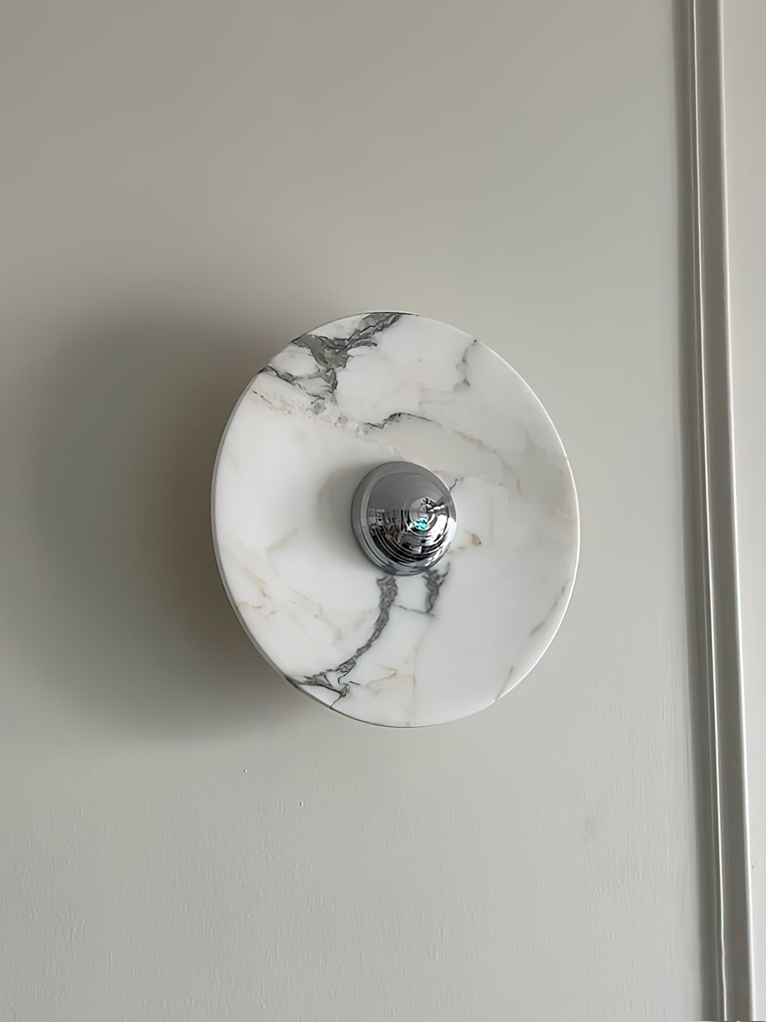 Applique murale moderne Abbott en Marbre Chrome