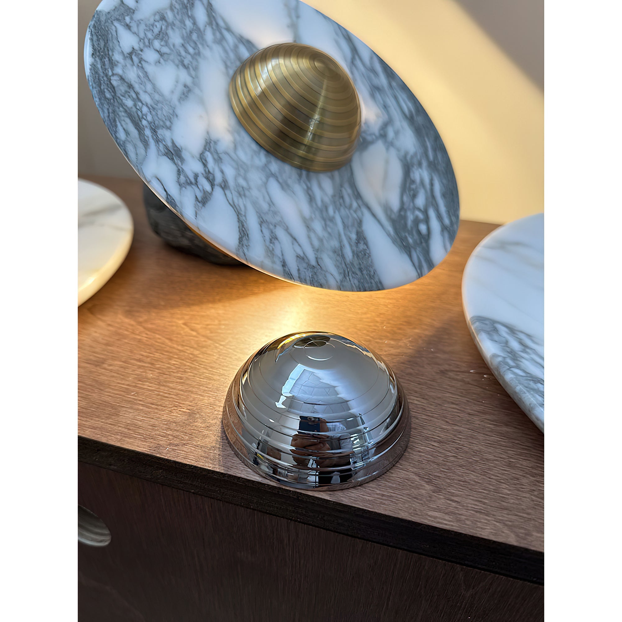 Applique murale moderne Abbott en Marbre Chrome
