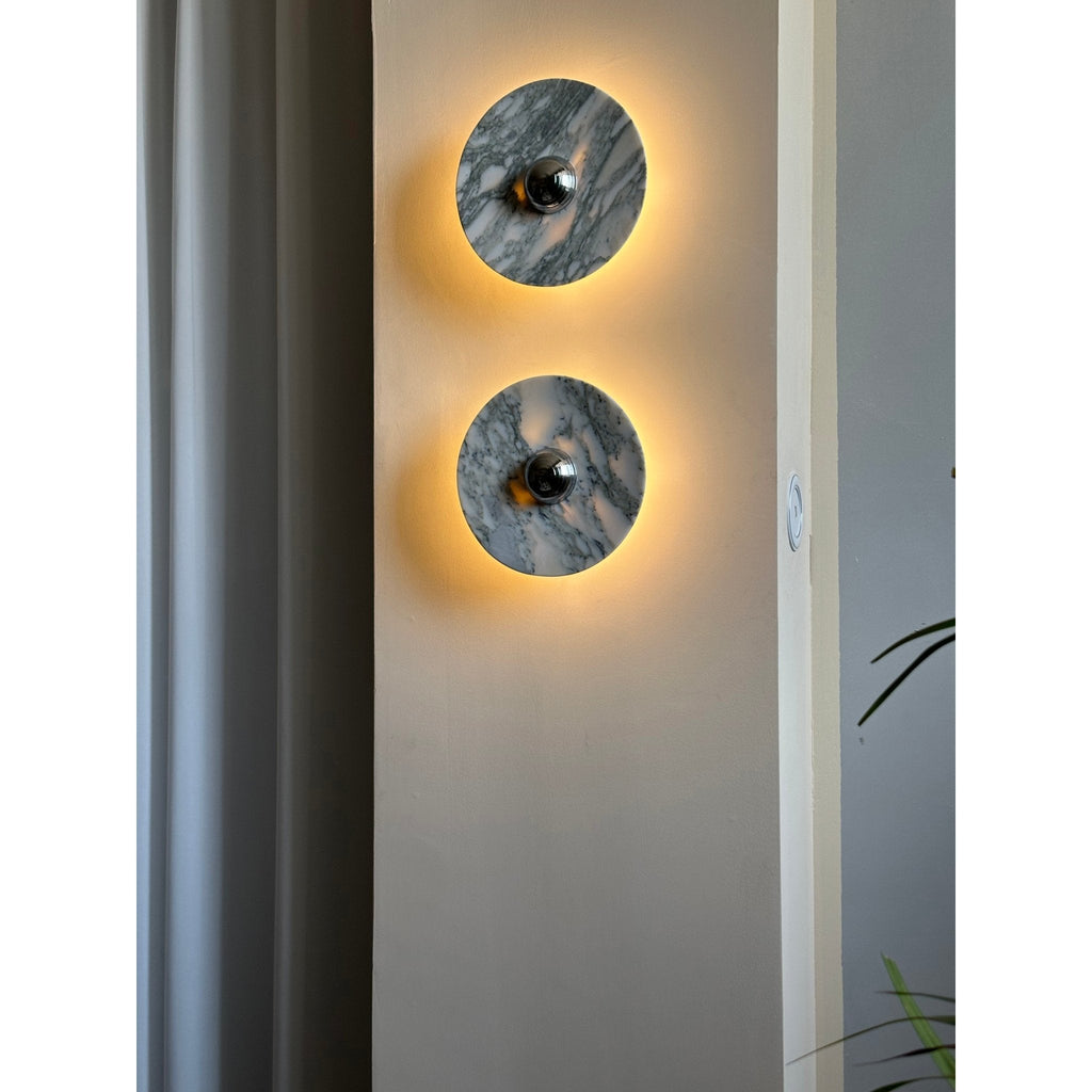 Applique murale moderne Abbott en Marbre Chrome