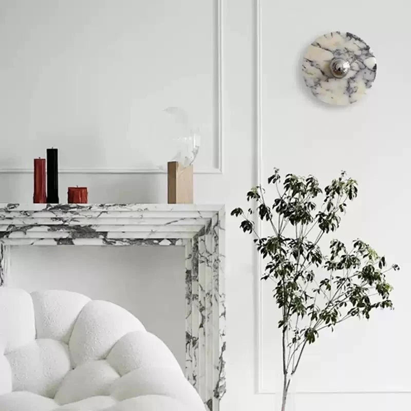 Applique murale moderne Abbott en Marbre Chrome