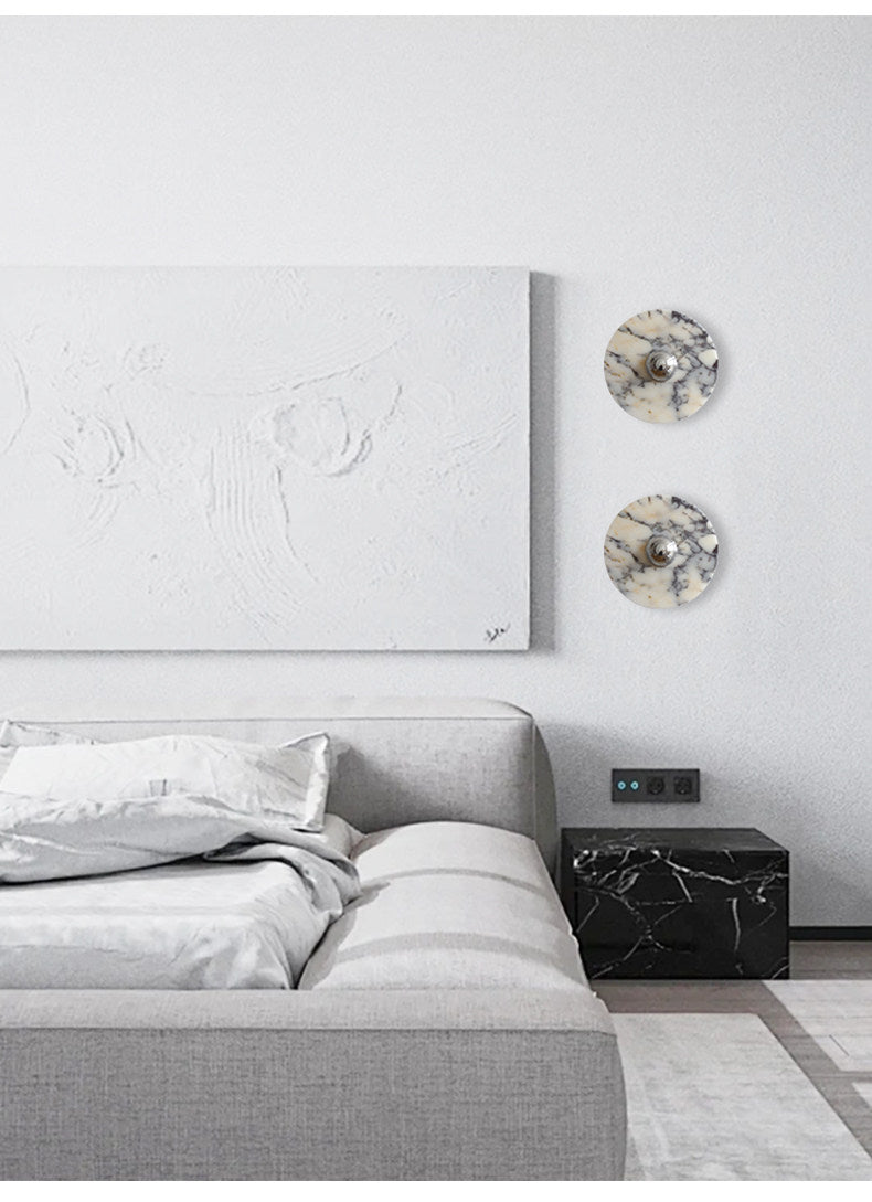 Applique murale moderne Abbott en Marbre Chrome