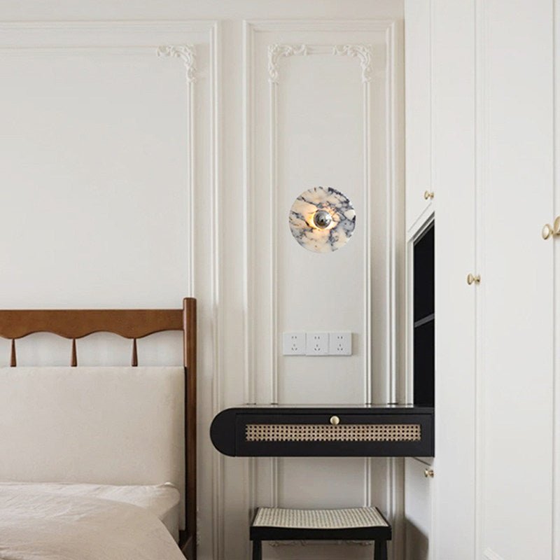 Applique murale moderne Abbott en Marbre Chrome