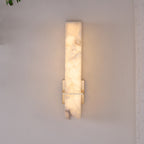 Applique murale moderne Conrad en Albâtre Laiton et blanc