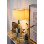 Lampe à poser moderne Dadi en Marbre Vert et blanc
