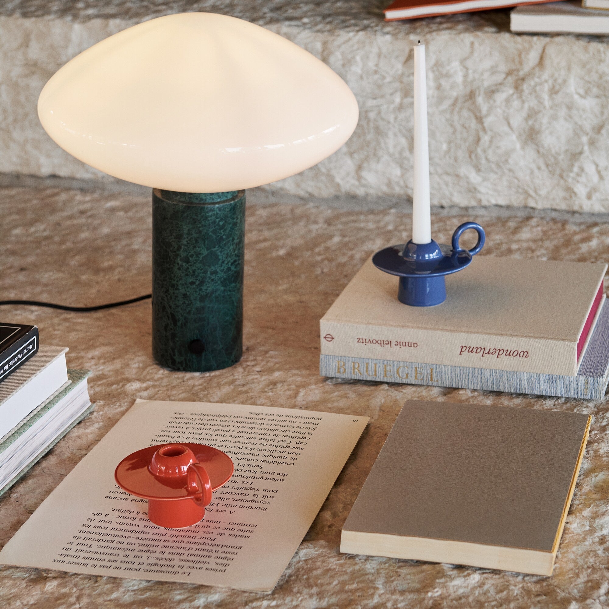 Lampe à poser moderne Osmond en Marbre Vert