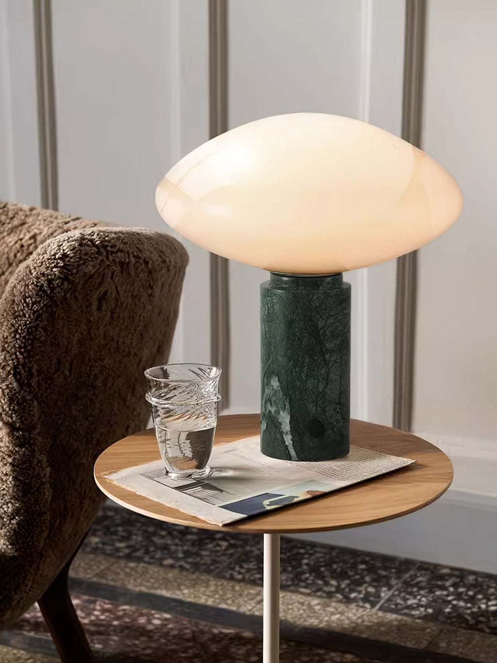 Lampe à poser moderne Osmond en Marbre Vert
