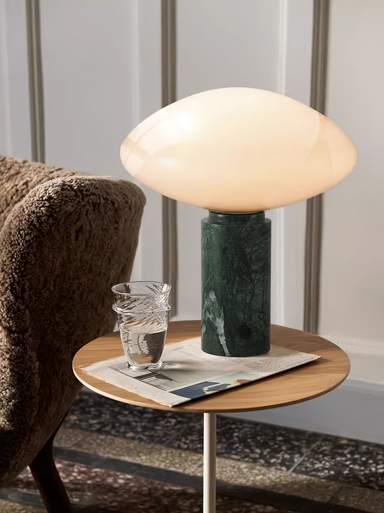 Lampe à poser moderne Osmond en Marbre Vert